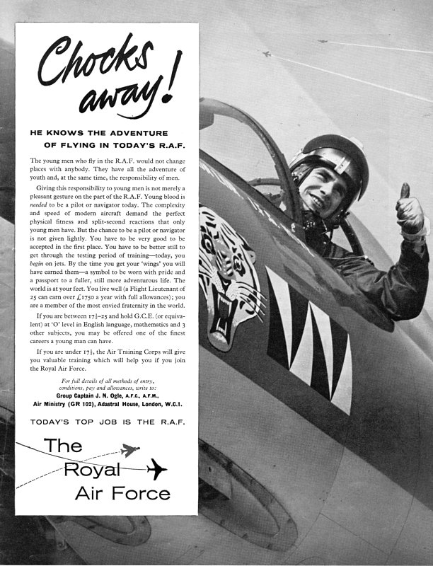 Typically corny RAF recruitment advert from 1960