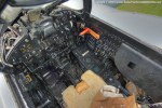 Pilot's cockpit - FAW.2 XN685. The bright orange handle is the manual canopy winder, and would be stowed away when not being used.