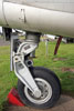 Nose gear - FAW.2 XN685. Leg, door and bay interiors in light blue/grey, wheel hub natural metal.