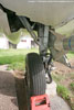 Port main gear - FAW.2 XN685. Leg, door and bay interiors in light blue/grey, wheel hub natural metal.