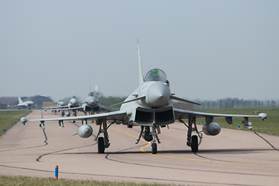 Typhoons taxiing