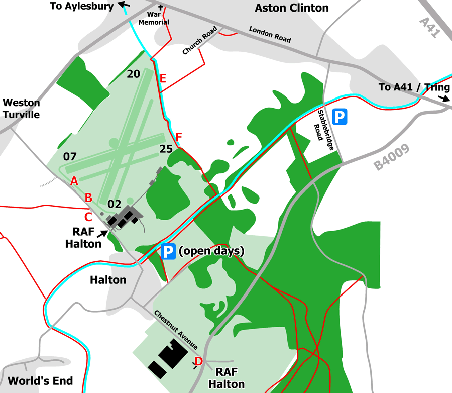 RAF Halton viewing locations