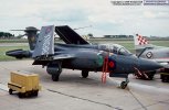 S.2A XN982 of 809 NAS at Greenham Common, IAT 1977. Not long after, XN982 would become a maintenance airframe, and was then used as a fatigue test specimen when the Bucc's wing fatigue problems showed up. What was left after that was scrapped in 1992.