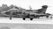 12 Squadron machine in the camouflage scheme typical of the mid to late 1970s; light aircraft grey undersides, dark green and dark sea grey topsides and red/blue tactical roundels.