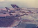 Showing yet another camouflage scheme, this is XX888 of 15 Squadron in a picture taken courtesy of the CO of RAF Laarbruch in 1983. As the RAF entered the 1980s, the tactical fleet was beginning to acquire wraparound camouflage like this. The lense used here has distorted the aircraft a bit - so how close were they flying to each other?!