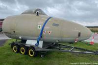 Canberra PR.9 XH135 at West Raynham Control Tower, 22nd July 2023; Richard E Flagg