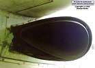 Starboard exhaust - AEW.3 XP226. Very poor photo but it at least shows the shape clearly and how mucky the area between the exhaust and its shrouding is.