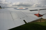 Starboard mid wing - T.2 XA508. Note slots for flap actuators to travel through and bulges over the actuator mechanisms.