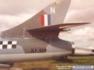 F.51 'XF314' at Tangmere. Early marks of the Hunter had no brake chute, and hence no fairing above the jetpipe to take the parachute pack.