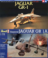 Tamiya and Revell Jaguar GR-1 boxes