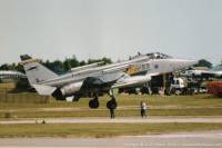 Jaguar GR.3 XZ367 at RAF Waddington (airshow arrival), 25th June 1999; Damien Burke