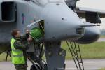 GR.3A XZ392, Coningsby, 2007. After Flight servicing - removal of liquid O2 bottle.