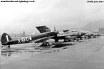 Spitfire F.24 VN485 and Javelin FAW.9R XH793 lead a 60 Squadron line-up, Kai Tak, June 1967.