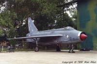 Lightning F.3 XR718 at Wattisham, August 1991; Alan Allen