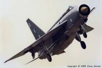 Lightning F.6 XR728 at Arriving at Bruntingthorpe, 24th June 1988; Steve Gensler