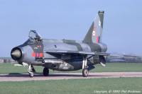 Lightning F.6 XS925 at Binbrook's Crash Gate 3, February 1980; Phil Bradshaw