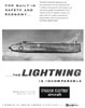 Later on with the P.1B now named the Lightning, this advert depicts XA847 in the initial configuration with no belly tank and the small tail. This advert may give rise to some mirth about the economy angle...
