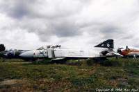 Phantom F-4J(UK) ZE360 at Manston Fire Training School, July 1998; Alan Allen