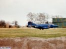 Same place, same day - FGR.2 XV408 of 92 Sqn trails her brake chute.