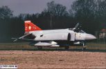 FGR.2 XV420 of 56 Sqn taxiing in pastoral surroundings at Twenthe, 23rd March 1990.