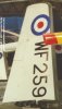 The underside of the same aircraft's starboard wing. It might like look it's Sky coloured, but it is really white - blame it on the scanner! Compare with...