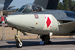 WV856 at Yeovilton. She retains her original paint for the most part, so some items like the ejection seat triangle (applied as decals) have got discoloured backgrounds (originally clear). The forward nose gear door is locked up, it would normally hang down.