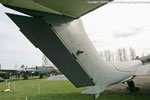 Tail - FAW.2 XJ560. Port boom and tail, inner side. Note the oval shaped rudder balance extending outward from the tail because the rudder is deflected.