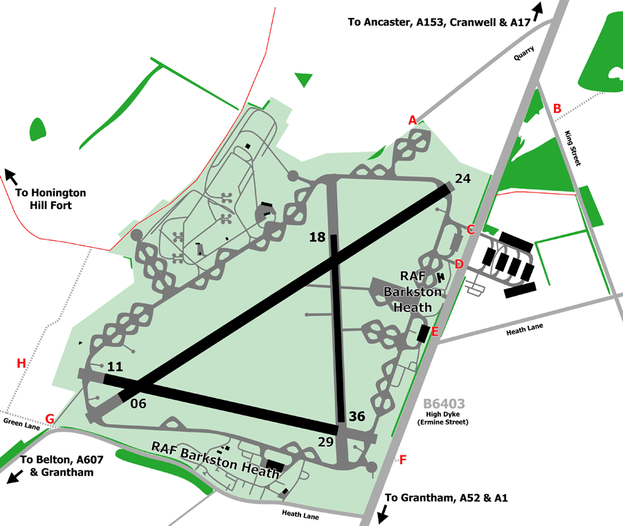 RAF Barkston Heath viewing locations