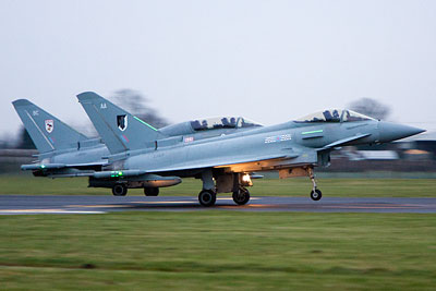 Typhoons landing