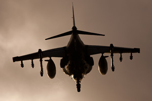 Harrier on approach