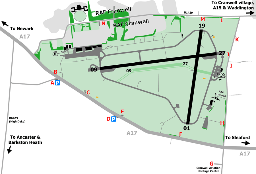 RAF Cranwell viewing locations