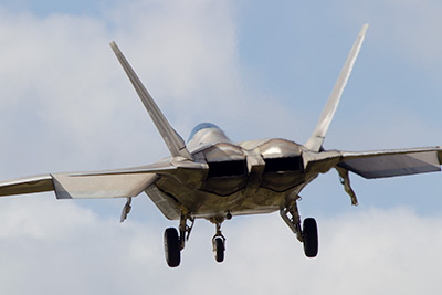 F-22 on final