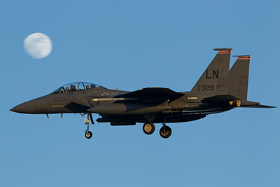 F-15E on final