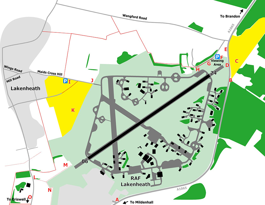 RAF Lakenheath viewing locations