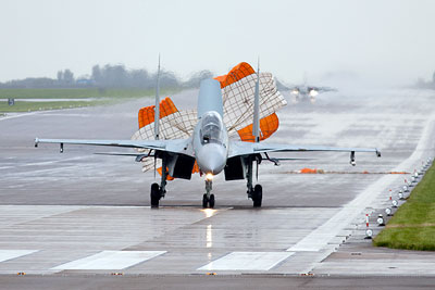 Su-30 taxiing off runway