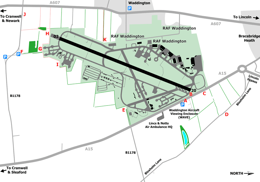 RAF Waddington viewing locations