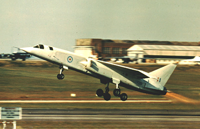 XR219 taking to the air for the first time