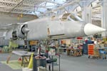 XR222 - Starboard forward fuselage (under restoration). Note empty SLR bay below cockpit.