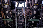 There's a ladder up to the pilot's cockpit, just like in the Vulcan cockpit. This is the view from near the top of the ladder looking forward. The two Martin Baker Mk.3A ejector seats are very close together just like on the Vulcan and it's a tight squeeze getting in between them.