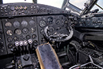 Starboard side. XD875 is, as you can see, in excellent condition with very view instruments missing. The control yokes contrast with the fighter style joysticks of the Vulcan. The black and brown thing at bottom center is the left arm rest of the seat, with the throttles to the left and rudder pedals visible to the right of it.