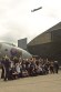 Avro to Avro salute; BBMF Lancaster overflying the rollout