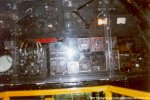 B.1 XA893 rear crew's main panel. The electrical systems on the B.1 were quite different to those on the B.2 and this is reflected in the differences between these areas of the rear cockpit on B.1s and B.2s. The perspex panel stops wandering hands.