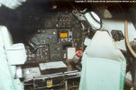 Now we've stepped off the ladder, turned around and stepped onto the rear crew's deck, looking towards their console, or 'a coalmine with switches' as it was known. For the size of aircraft, the area given over to the crew is surprisingly small. In fact, tiny! Here we're looking to the right (actually the port side of the aircraft as we're facing backwards). The periscope is quite prominent; this was used to check the underside of the aircraft e.g. to see if the gear was retracted/extended as expected.