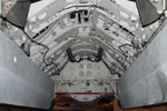 B.2 XJ824's bomb bay, looking aft. The red cross-brace is a museum addition.